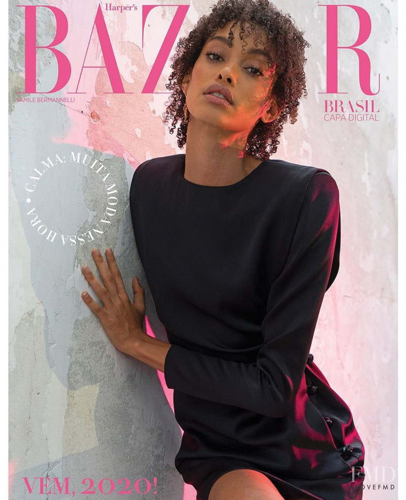 Samile Bermannelli featured on the Harper\'s Bazaar Brazil cover from December 2019