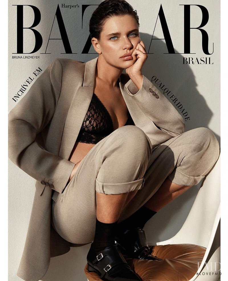 Bruna Linzmeyer featured on the Harper\'s Bazaar Brazil cover from October 2019