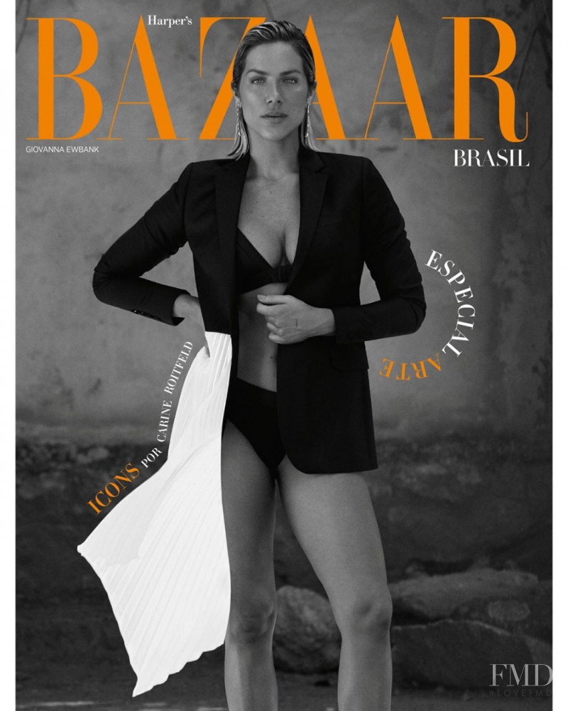 Giovanna Ewbank featured on the Harper\'s Bazaar Brazil cover from September 2019
