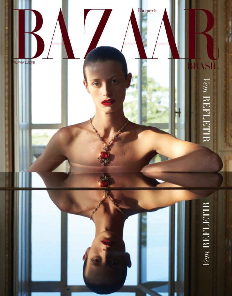 Flavia Lucini featured on the Harper\'s Bazaar Brazil cover from August 2020