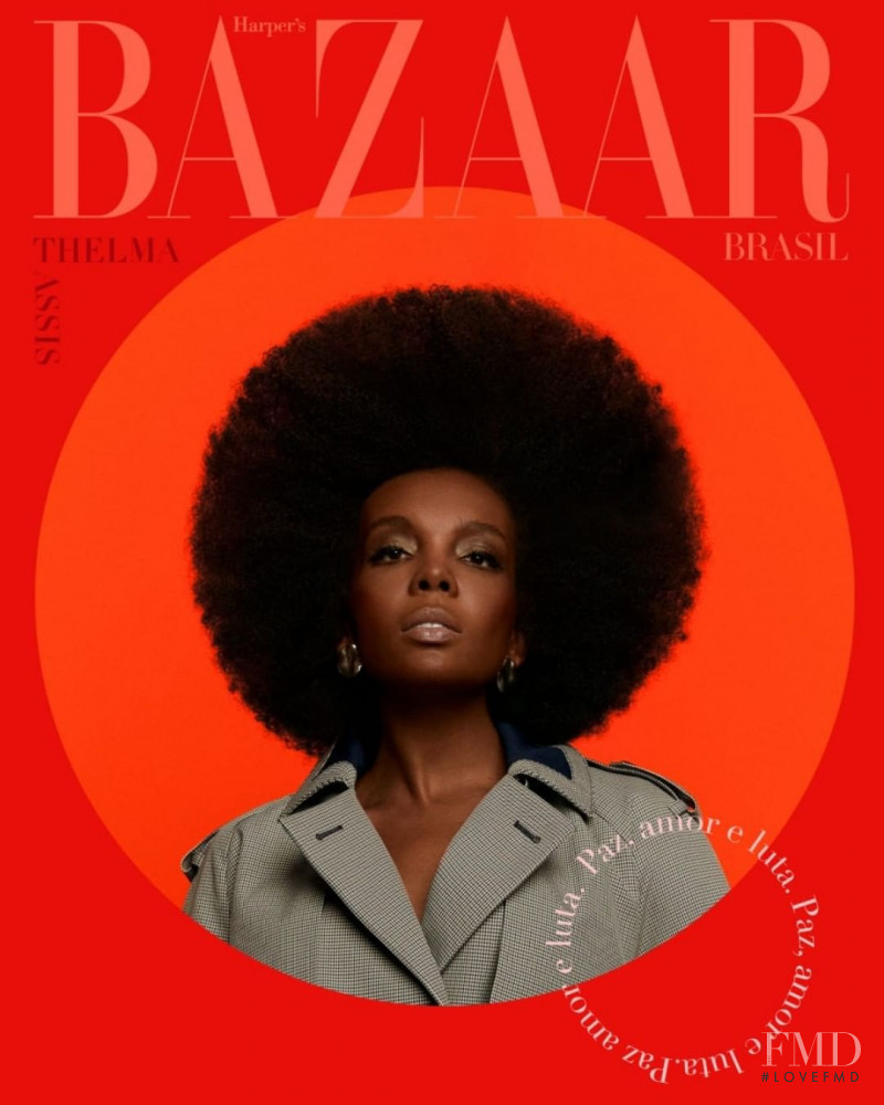 Thelma Assis  featured on the Harper\'s Bazaar Brazil cover from July 2020