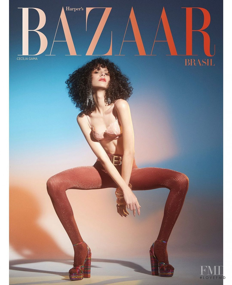 Cecilia Gama featured on the Harper\'s Bazaar Brazil cover from October 2020