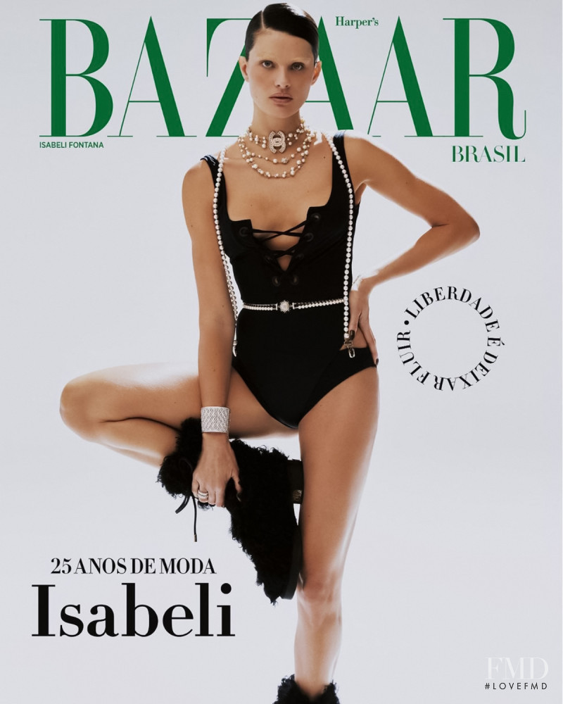 Isabeli Fontana featured on the Harper\'s Bazaar Brazil cover from September 2021
