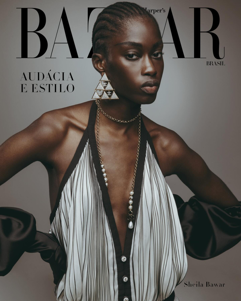 Sheila Bawar featured on the Harper\'s Bazaar Brazil cover from April 2024