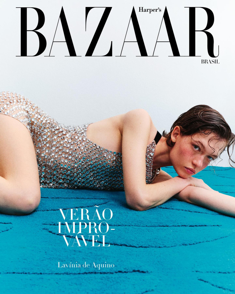 Lavinia de Aquino featured on the Harper\'s Bazaar Brazil cover from December 2024