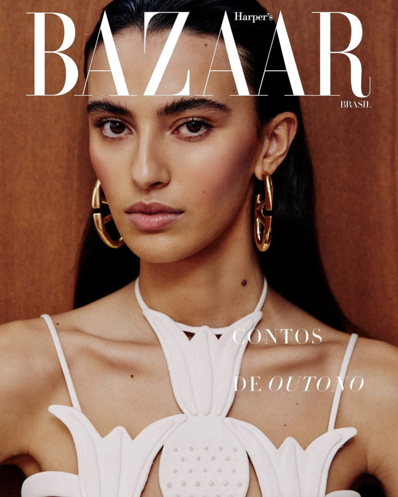 Amira Al Zuhair featured on the Harper\'s Bazaar Brazil cover from March 2024