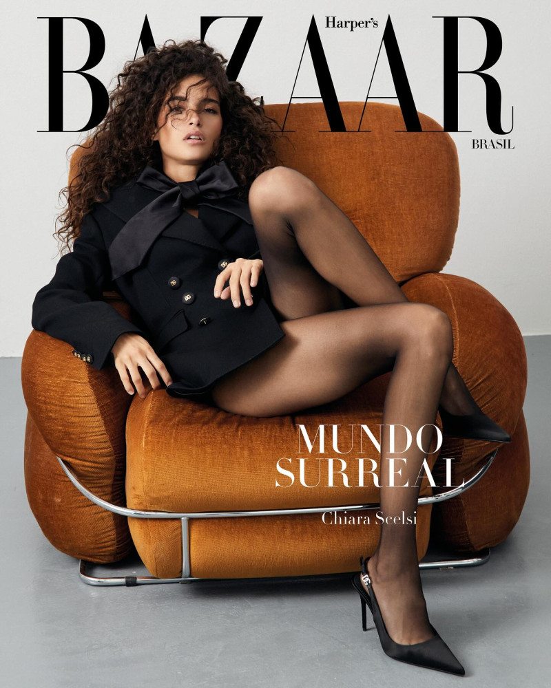 Chiara Scelsi featured on the Harper\'s Bazaar Brazil cover from November 2024