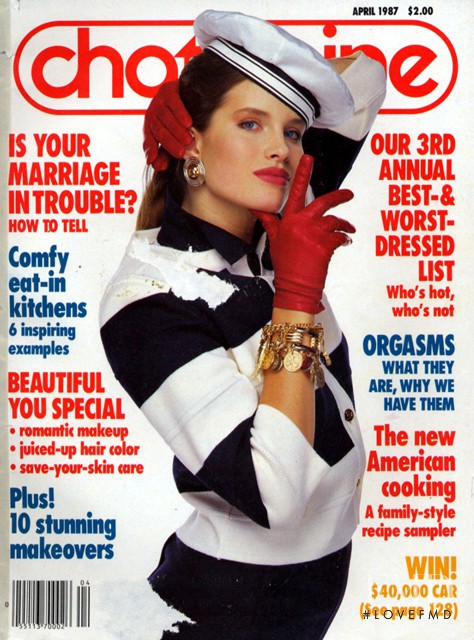 Monika Schnarre featured on the Châtelaine cover from April 1987