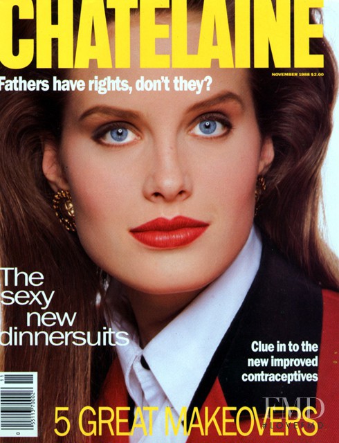 Monika Schnarre featured on the Châtelaine cover from November 1988