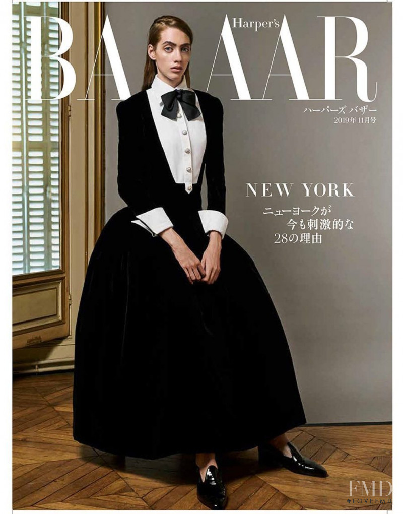 Odette Pavlova featured on the Harper\'s Bazaar Japan cover from November 2019