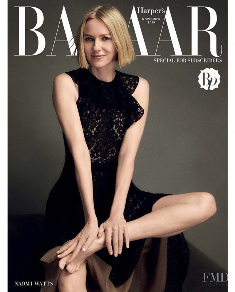 Naomi Watts featured on the Harper\'s Bazaar Japan cover from November 2019