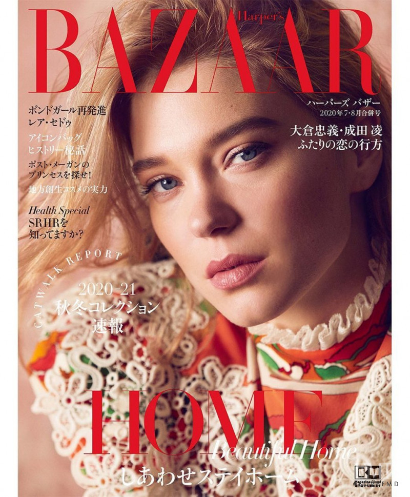 Lea Seydoux featured on the Harper\'s Bazaar Japan cover from July 2020