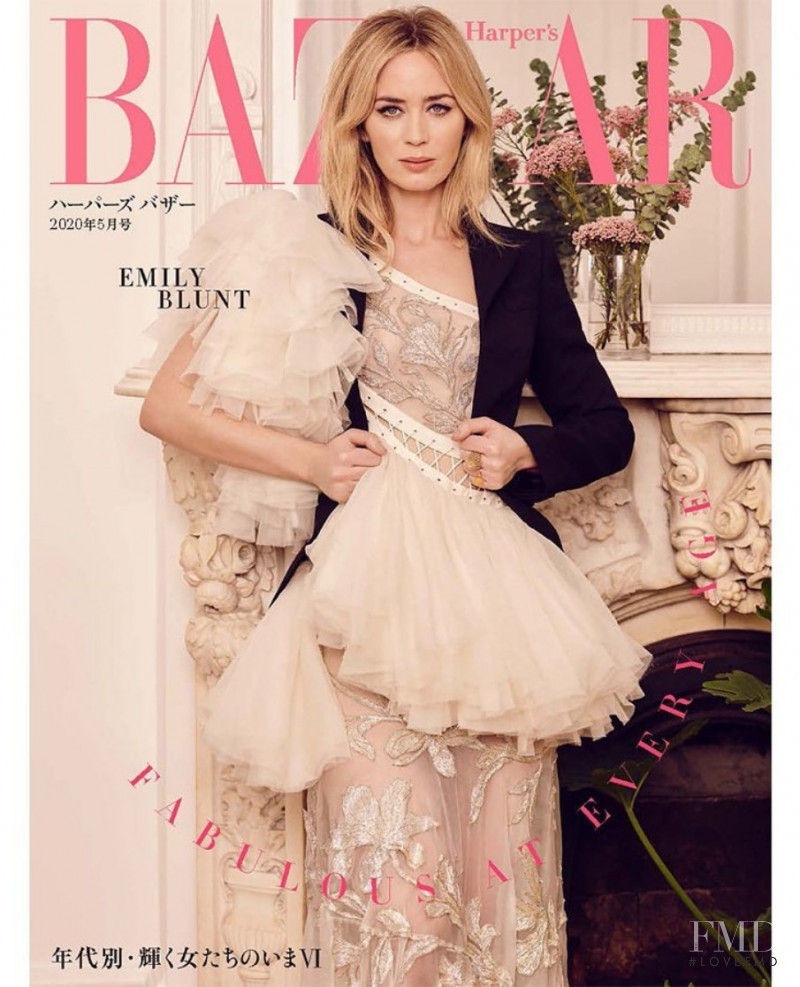Emily Blunt featured on the Harper\'s Bazaar Japan cover from May 2020