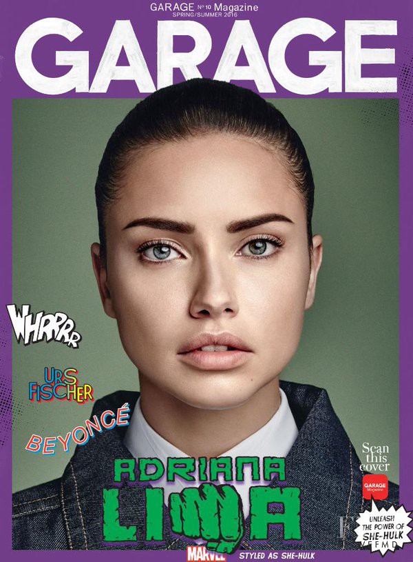 Adriana Lima featured on the Garage cover from February 2016