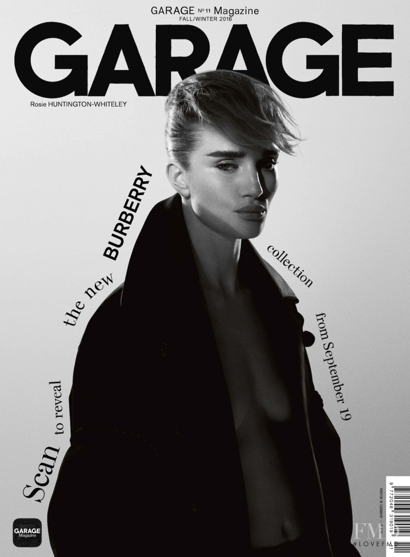 Rosie Huntington-Whiteley featured on the Garage cover from September 2016