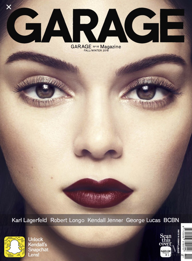 Kendall Jenner featured on the Garage cover from September 2016