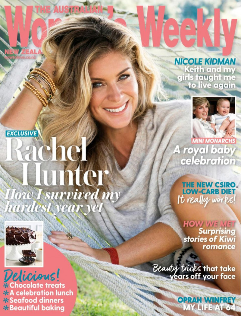 Rachel Hunter featured on the The Australian Women\'s Weekly New Zealand Edition cover from April 2018