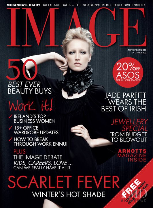 Jade Parfitt featured on the IMAGE Ireland cover from November 2010