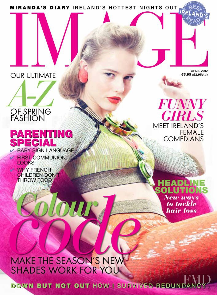 Michelle Schermer featured on the IMAGE Ireland cover from April 2012