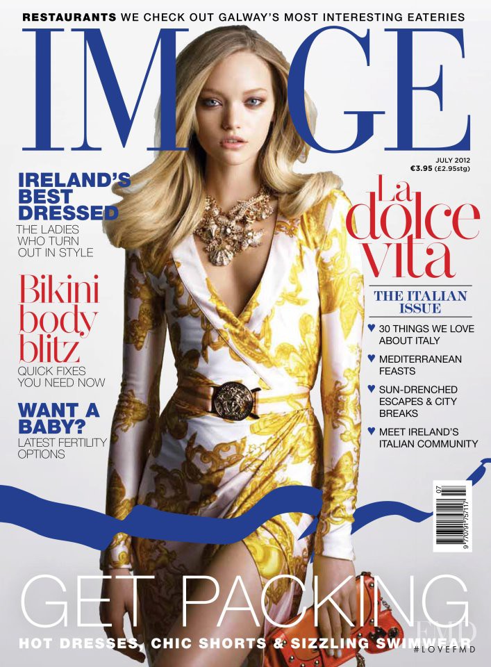 Gemma Ward featured on the IMAGE Ireland cover from July 2012