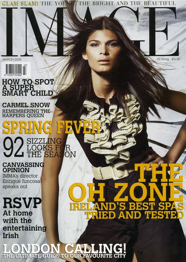 Ingrid Kelly Feitosa featured on the IMAGE Ireland cover from March 2006