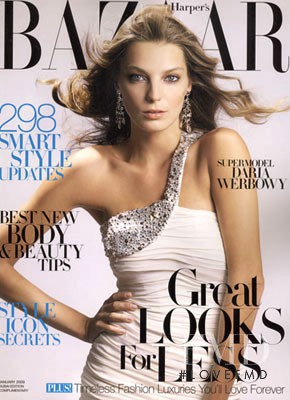 Daria Werbowy featured on the Harper\'s Bazaar Dubai cover from February 2009