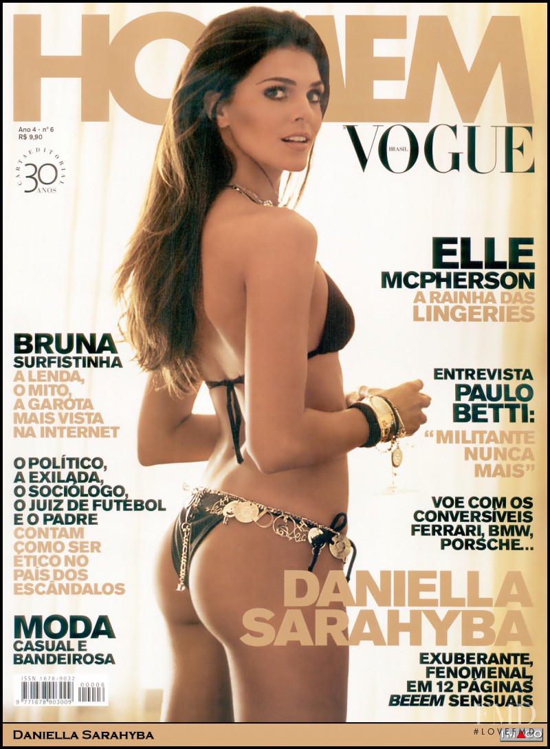 Daniella Sarahyba featured on the Vogue Homem Brazil cover from September 2005