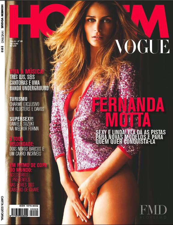 Fernanda Motta featured on the Vogue Homem Brazil cover from May 2010