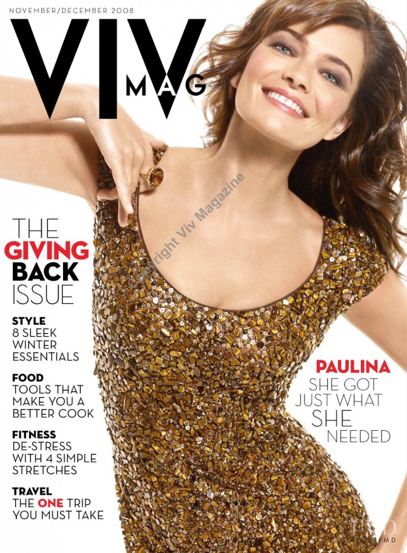 Paulina Porizkova featured on the VIV Mag cover from November 2008