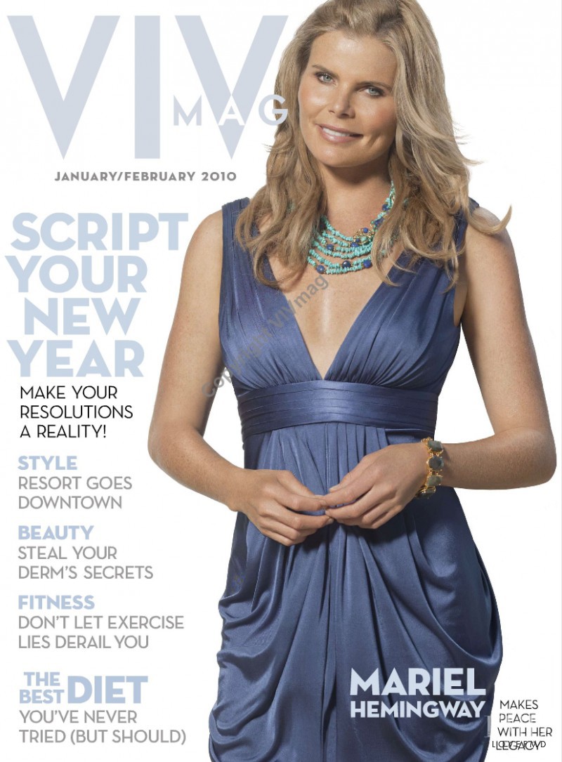 Mariel Hemingway featured on the VIV Mag cover from April 2010