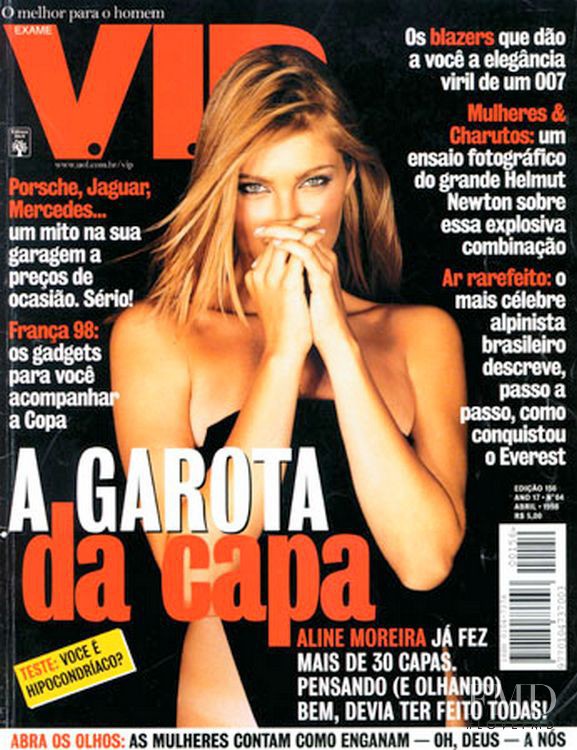 Aline Moreira featured on the VIP cover from April 1998