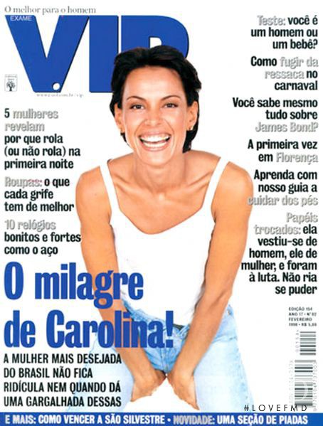 Carolina Ferraz featured on the VIP cover from February 1998