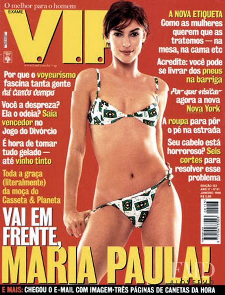 Maria Paula featured on the VIP cover from January 1998