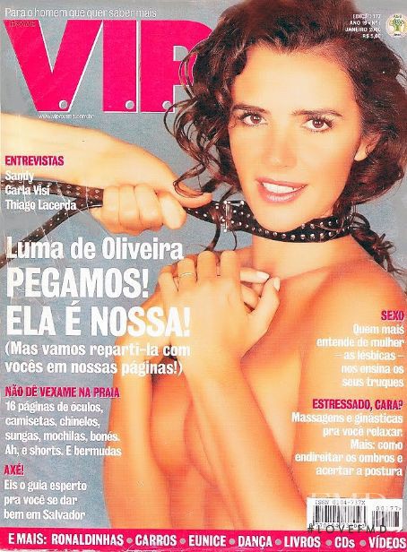 Luma de Oliveira featured on the VIP cover from January 2000