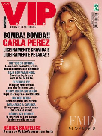 Carla Perez featured on the VIP cover from December 2001