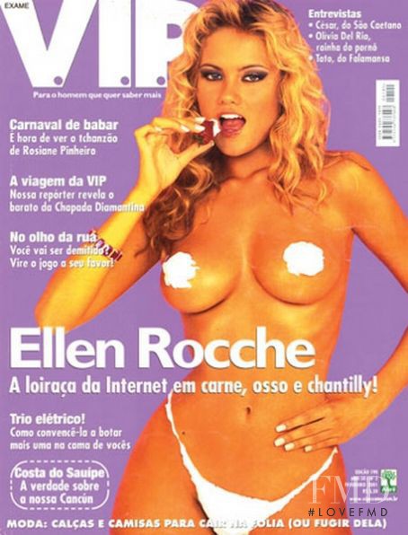 Ellen Rocche featured on the VIP cover from February 2001