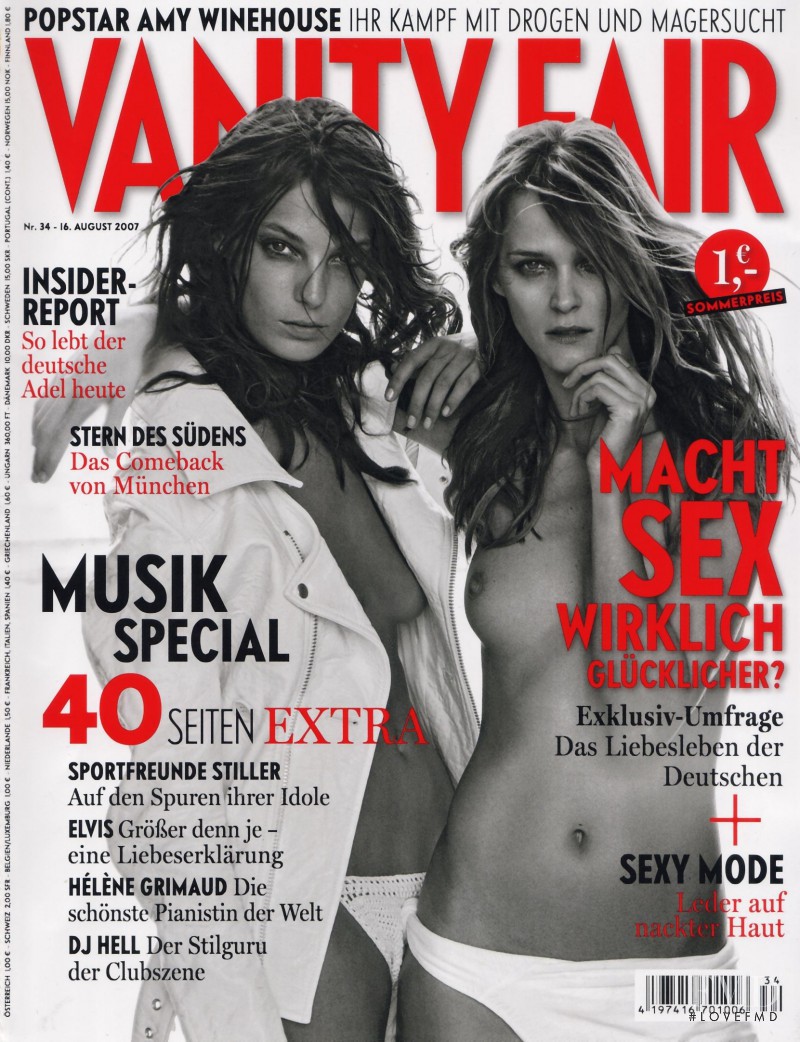 Daria Werbowy, Kasia Struss featured on the Vanity Fair Germany cover from August 2007
