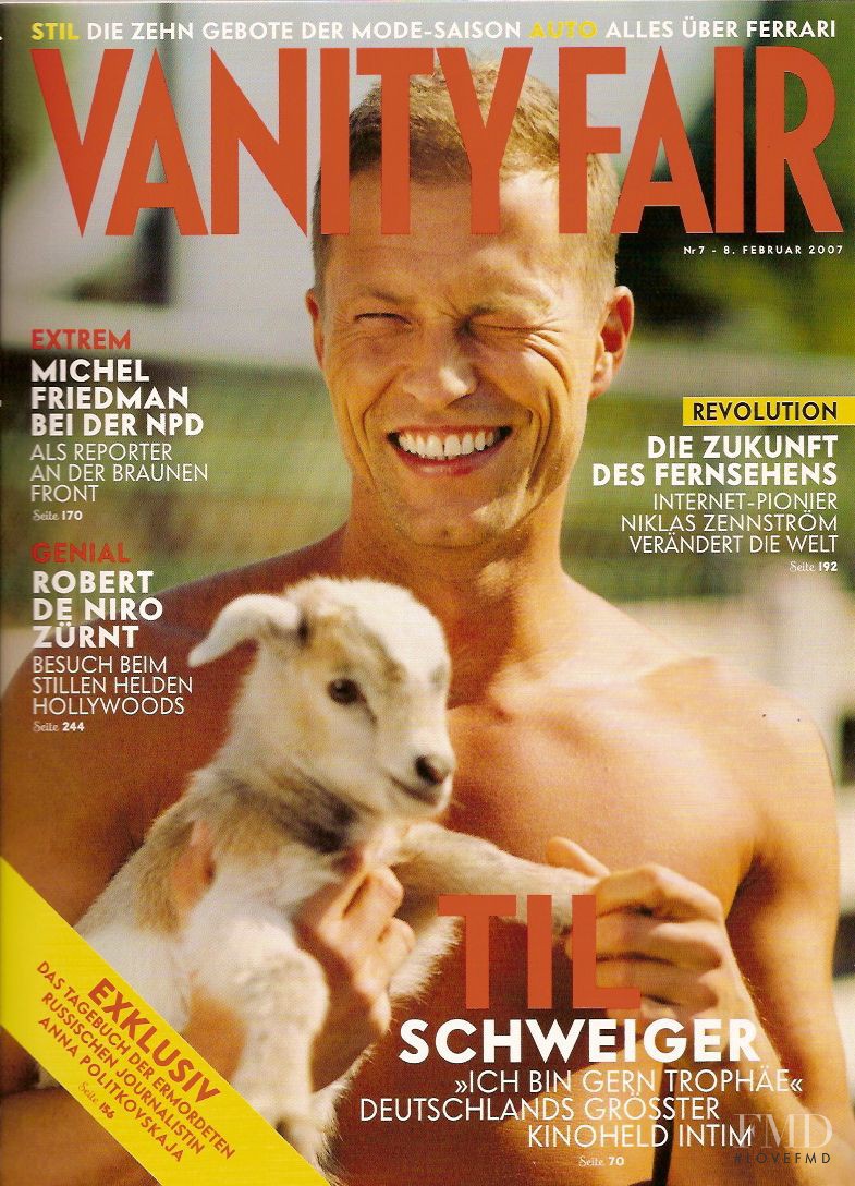 Til Schweiger featured on the Vanity Fair Germany cover from February 2007