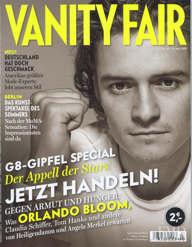 Orlando Bloom featured on the Vanity Fair Germany cover from May 2007