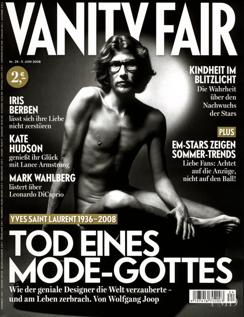 Yves Saint Laurent featured on the Vanity Fair Germany cover from June 2008