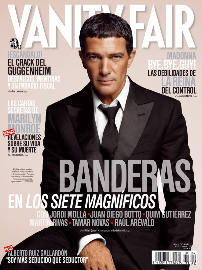 Antonio Banderas featured on the Vanity Fair Spain cover from December 2008