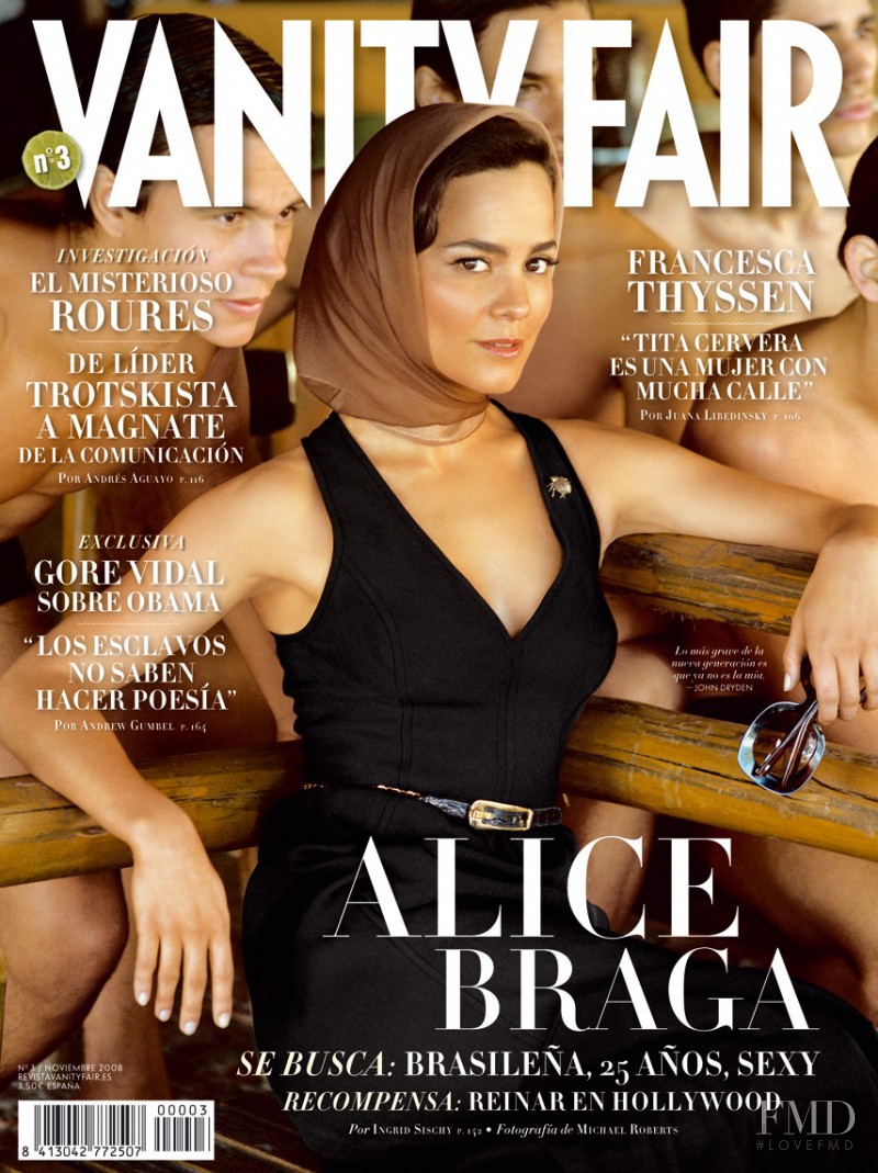 Alice Braga featured on the Vanity Fair Spain cover from November 2008