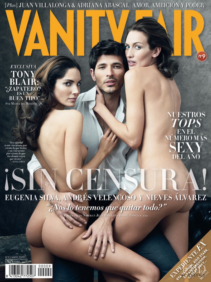 Eugenia Silva, Nieves Alvarez, Andres Velencoso featured on the Vanity Fair Spain cover from May 2009