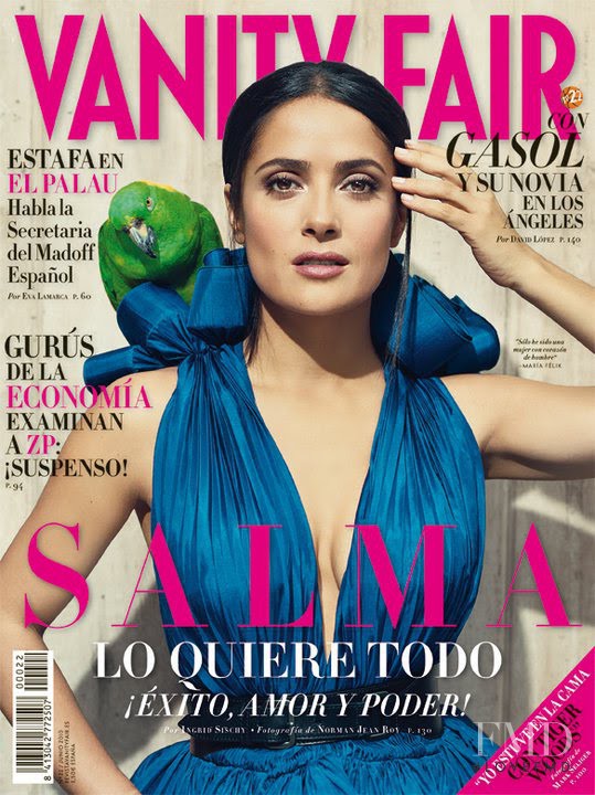 Salma Hayek featured on the Vanity Fair Spain cover from June 2010