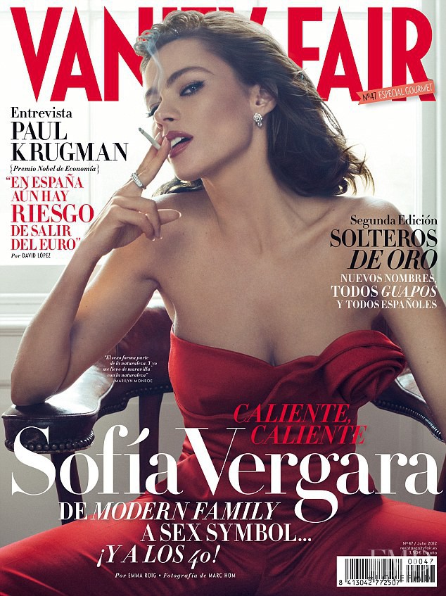 Sofia Vergara featured on the Vanity Fair Spain cover from July 2012