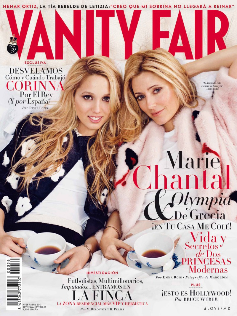 Marie-Chantal Miller, Olympia featured on the Vanity Fair Spain cover from April 2013