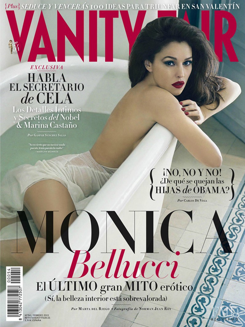 Monica Bellucci featured on the Vanity Fair Spain cover from February 2013