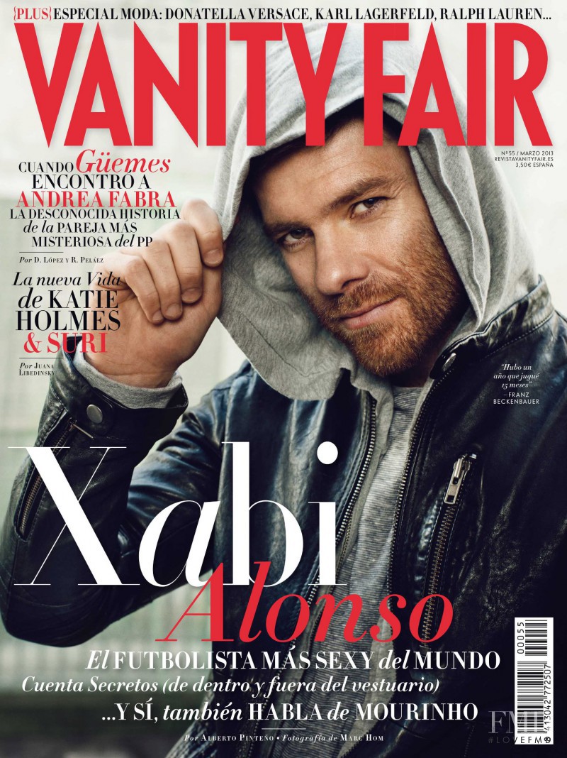 Xabi Alonso featured on the Vanity Fair Spain cover from March 2013