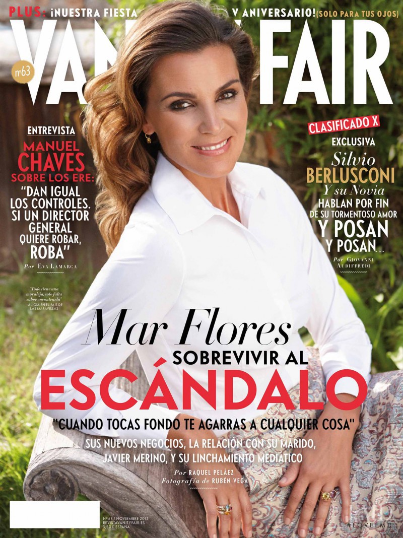 Mar Flores featured on the Vanity Fair Spain cover from November 2013
