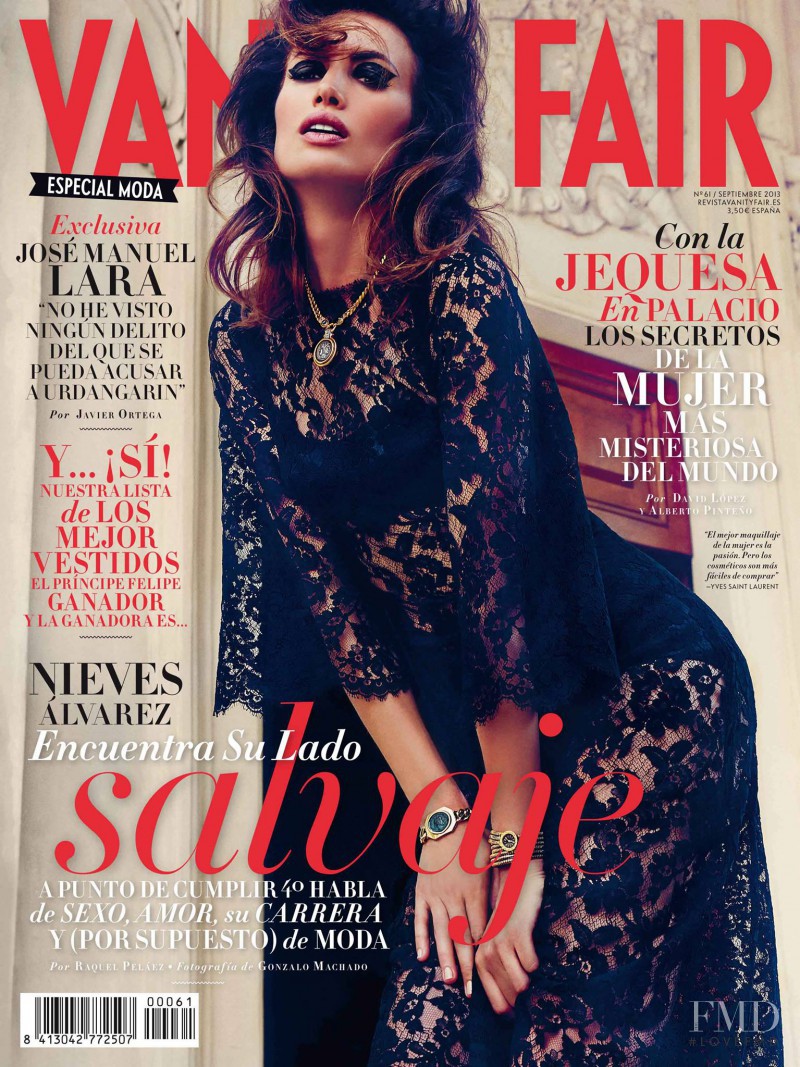 Nieves Alvarez featured on the Vanity Fair Spain cover from September 2013